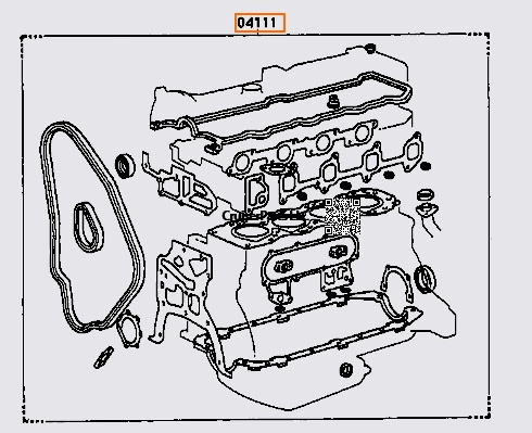 2LT Engine Overhaul Kit 11/84 to 1989 early type