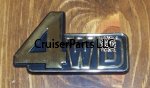Emblem tailgate 4WD, Gold 81-90