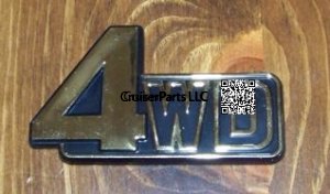 Emblem tailgate 4WD, Gold 81-90