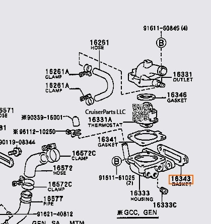 Thermostat Housing Gasket 3F 88-92