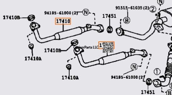 Exhaust Catalytic Convertor Downpipe Left 05-07