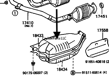 FJ80 Catalytic Heat Shield Upper 1990-1992