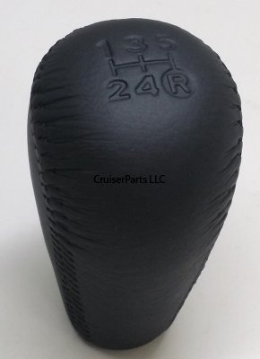 Black Leather 5-Speed Shift Lever Knob