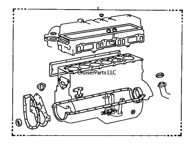 Engine Overhaul Gasket Kit for 2H Engines