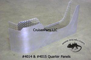 FJ40 / 45 Rear Quarter Panels - Checkerplate - Sold as a Pair