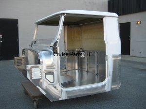 FJ45 Fiberglass Hardtop - Stretched 6"