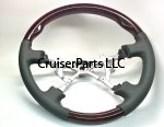 100 Series Sport Type Steering Wheel Woodgrain Tan or Grey