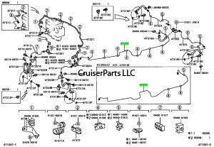 Rear Brake Line 100 Series 1998-2007