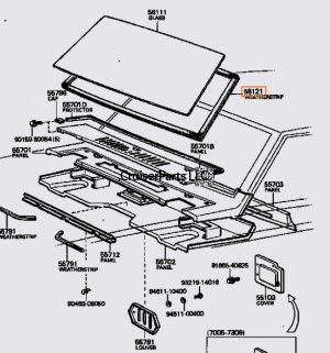 FJ55 Windshield Weatherstrip Windshield rubber ALL