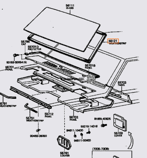 FJ55 Windshield Weatherstrip Windshield rubber ALL