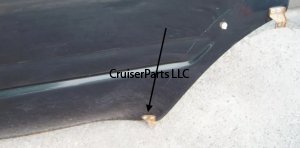 Lower LH Rear Door Fender Flare Bracket 91-94