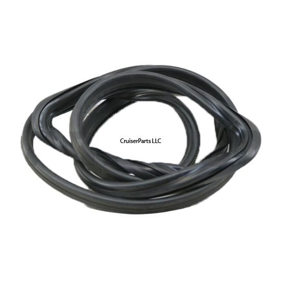 Rear hatch liftgate glass rubber 91-97 with chrome KIT