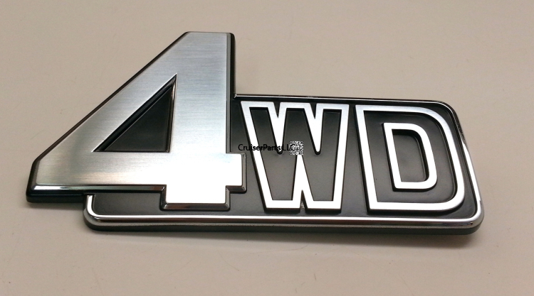 Emblem, tailgate 4WD Silver 81-90