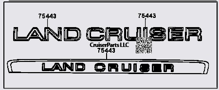 Modal Additional Images for Back Door Name Plate No. 3 "CRUISER" 98-02