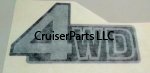 Rear Name Plate 4WD decal