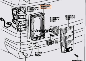 Tail Light Lens Gasket LEFT 6x series