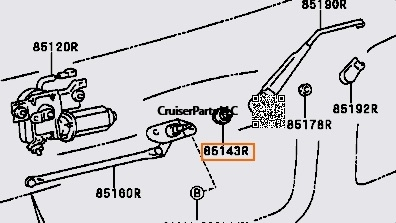 Grommet For Rear Wiper 1998-2007 100 series