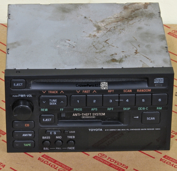 Toyota Radio Model 56804 AM FM CD Cassette 91-94