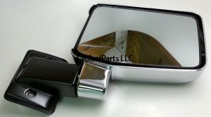 Left Drivers Door Mirror Power Chrome 1988-1990 FJ62