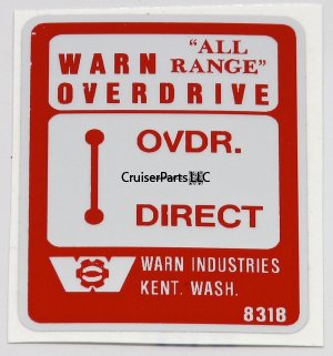 Warn Overdrive Instruction Decal