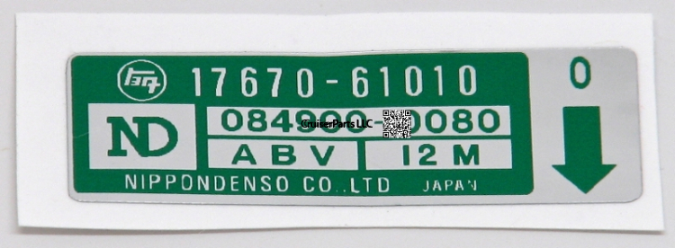 Modal Additional Images for ABV Valve Sticker Green 75-79