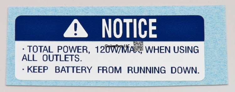 Modal Additional Images for NOTICE ACC Port Total Power Warning Sticker