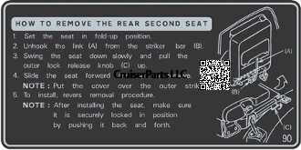 91-97 3rd Row Removal Instruction Decal