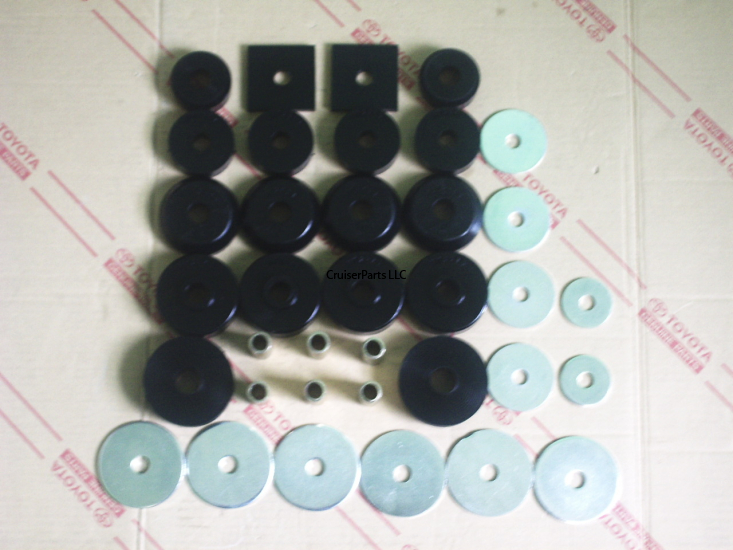 FJ40 Body Mount Kit Set Black 79-84 FJ40 Land Cruiser