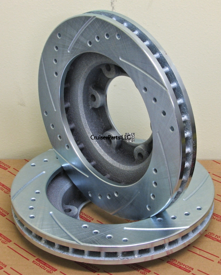 Drilled And Slotted Rotor Set (Rear) 2008-2014