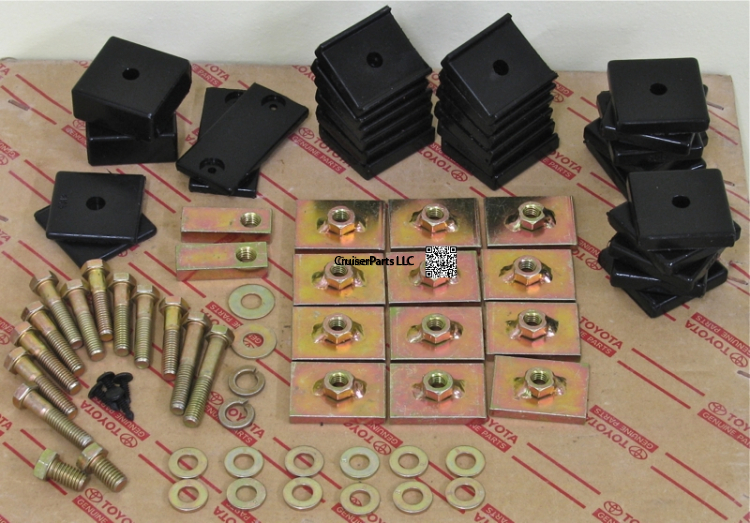 Modal Additional Images for FJ40 Body Mount Kit Set Black 58-78 FJ40 Land Cruiser