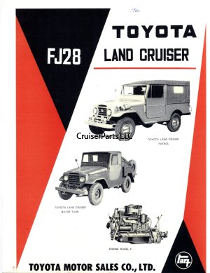 FJ28 Promotional Sales Sheet