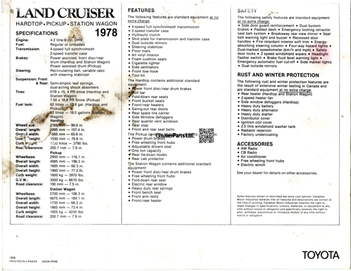 Modal Additional Images for Hardtop/Pickup/Wagon Promotional Sales Sheet