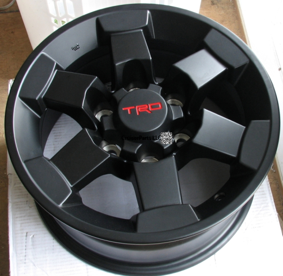 Black TRD 6 Spoke 16 Inch Alloy Wheel