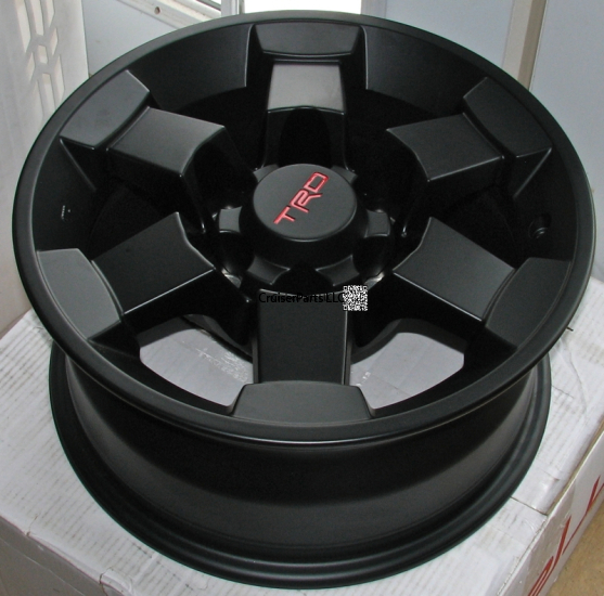 Black TRD 6 Spoke 16 Inch Alloy Wheel