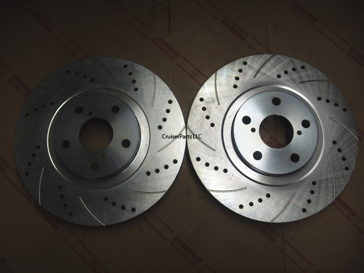 Drilled And Slotted TT Rotor Set (Front) for various Supras