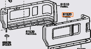 FJ40 Rear Side Hard Top Panel