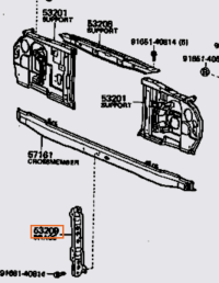 Hood Latch Support 81-10/84 60 Series