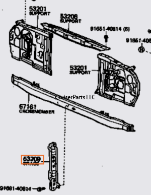 Hood Latch Support 81-10/84 60 Series