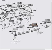 Body Side Molding Rear Left Side Door 98-07