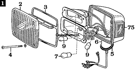 FJ40 Front Right Turn Signal Assembly 75-84