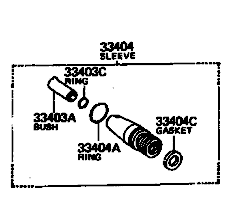(image for) Speedometer Shaft Sleeve early to 1980