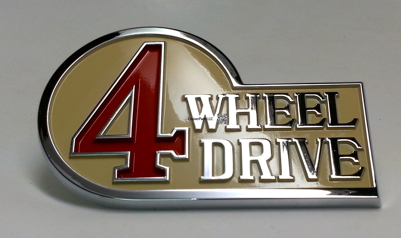 Genuine Toyota LandCruiser 80 Series 'Full Time 4WD' Emblem Badge – 75431-60060